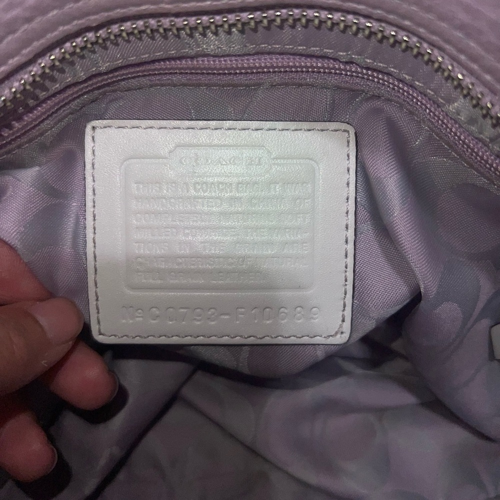 Coach Lavender Hampton Satchel Shoulder Bag - Picture 6 of 6